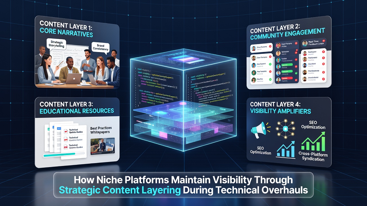 How Niche Platforms Maintain Visibility Through Strategic Content Layering During Technical Overhauls